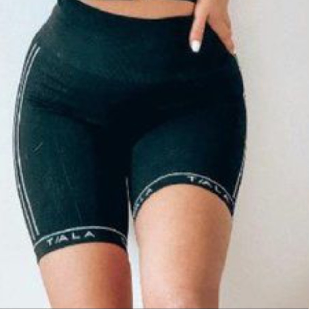 TALA Black High-Waisted Athletic Bike Shorts